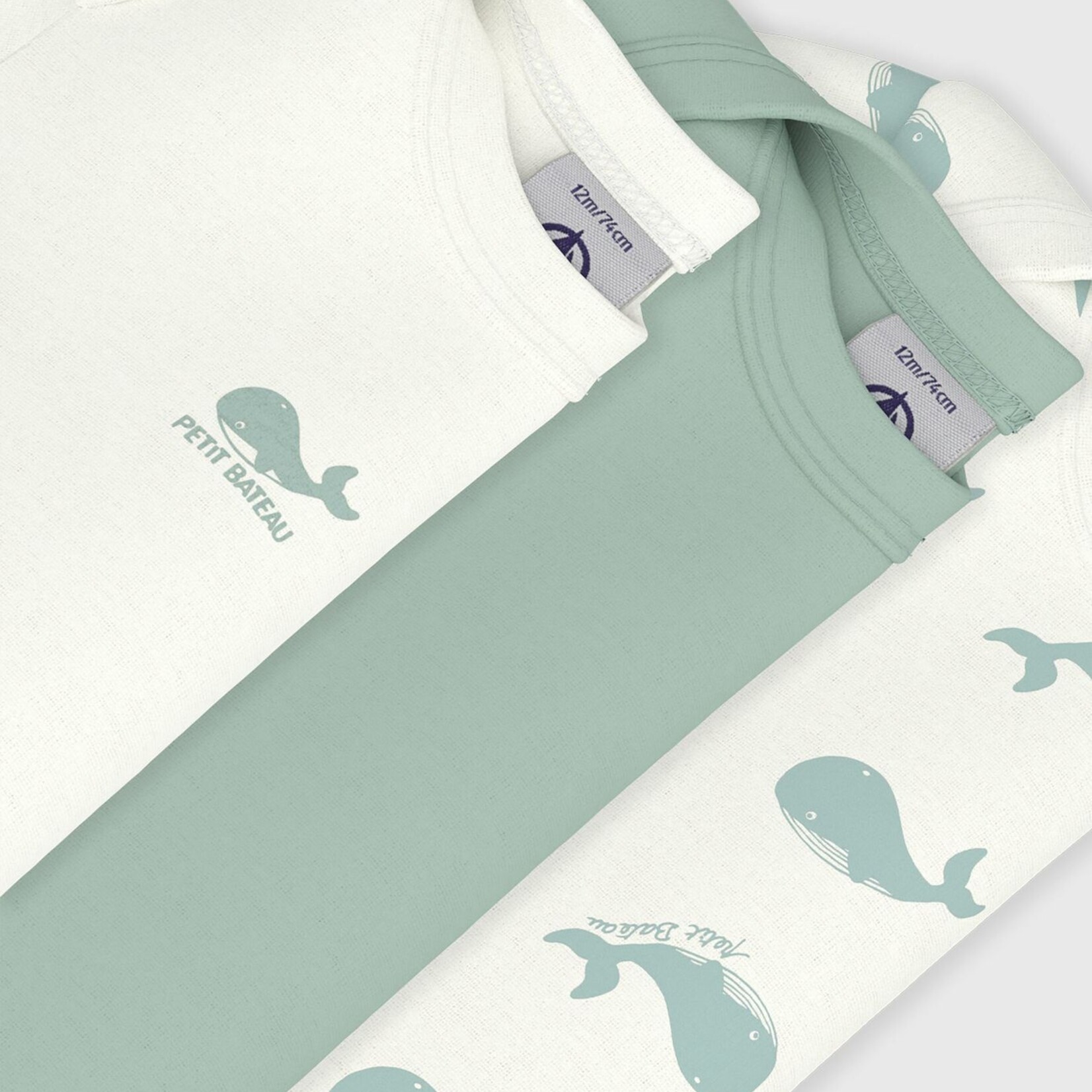 Petit Bateau Combinaisons à manches courtes | baleine