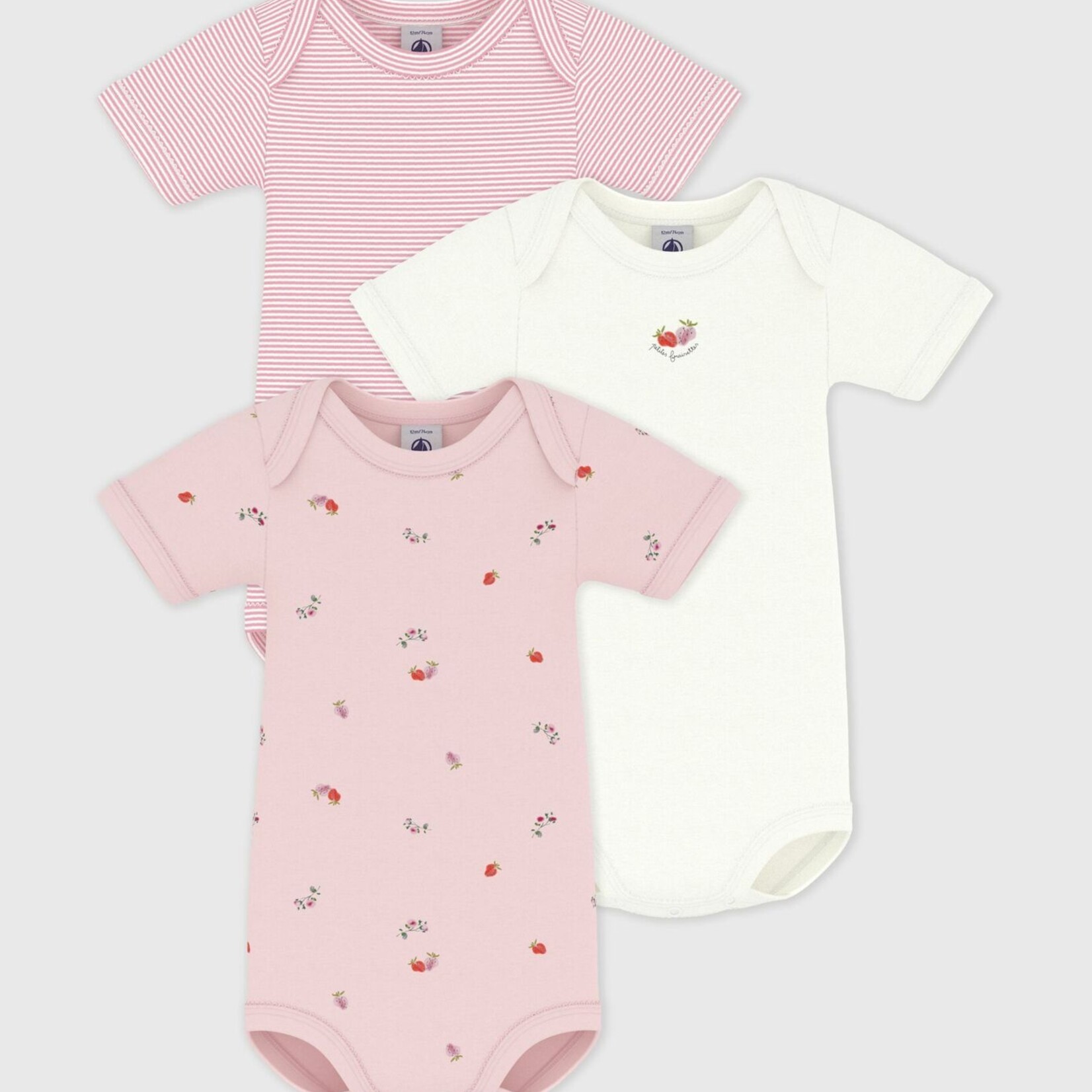 Petit Bateau Body’s met korte mouw | aardbei