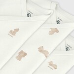 Petit Bateau Body cache-cœur à manches courtes | imprimé ours