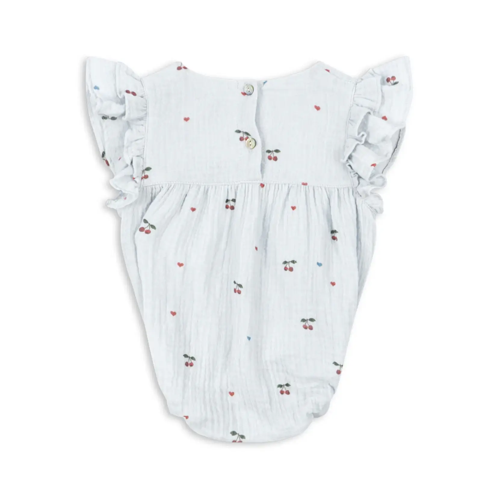 Konges Sløjd Barboteuse Coco | coeur bleu cerise