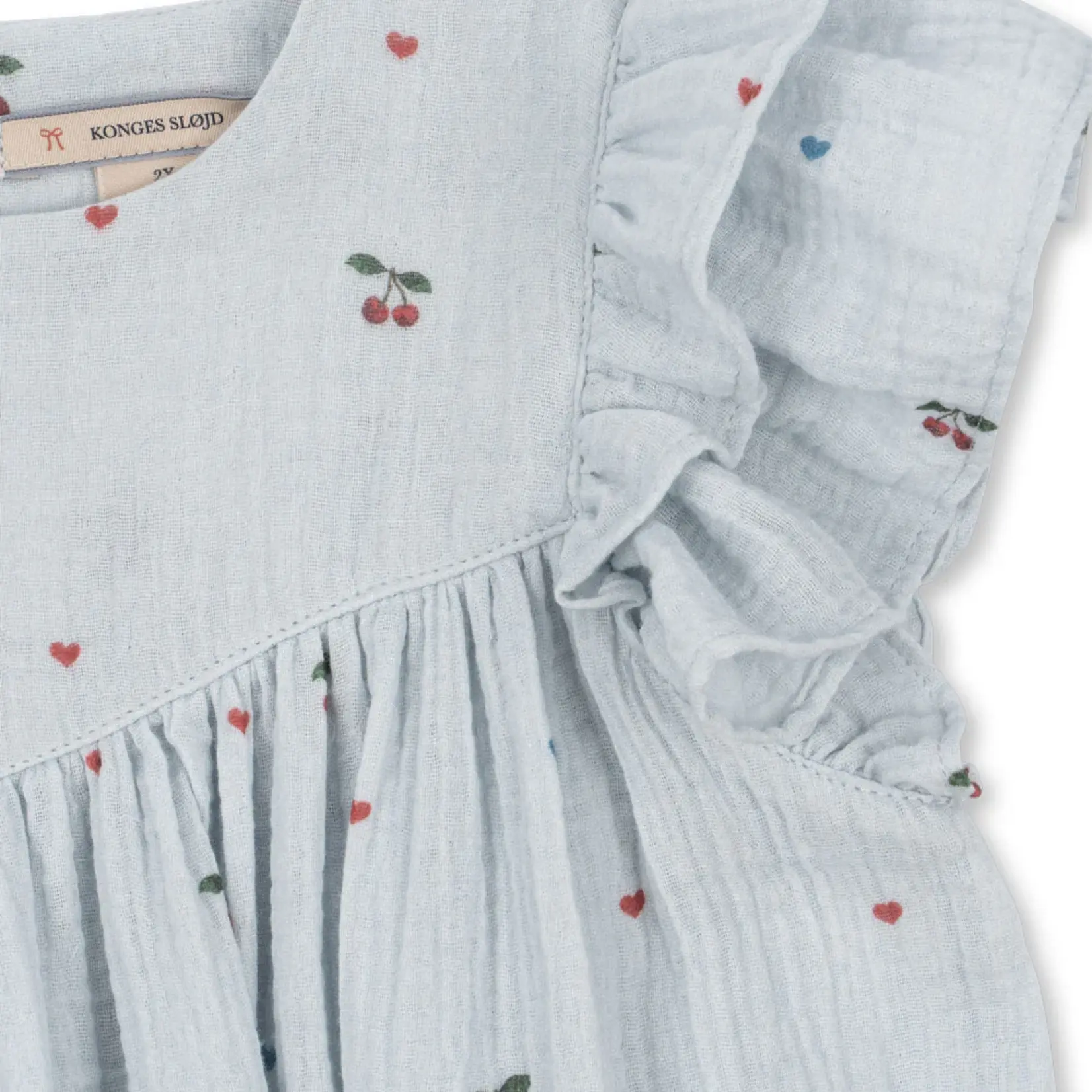 Konges Sløjd Coco dress | cherry blue coeur