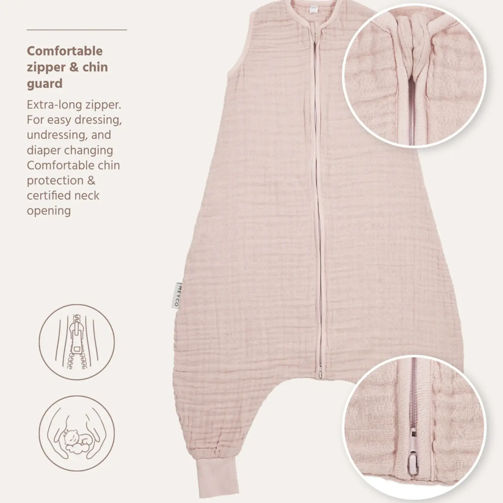 Meyco Sac de couchage hydrophile | rose pâle
