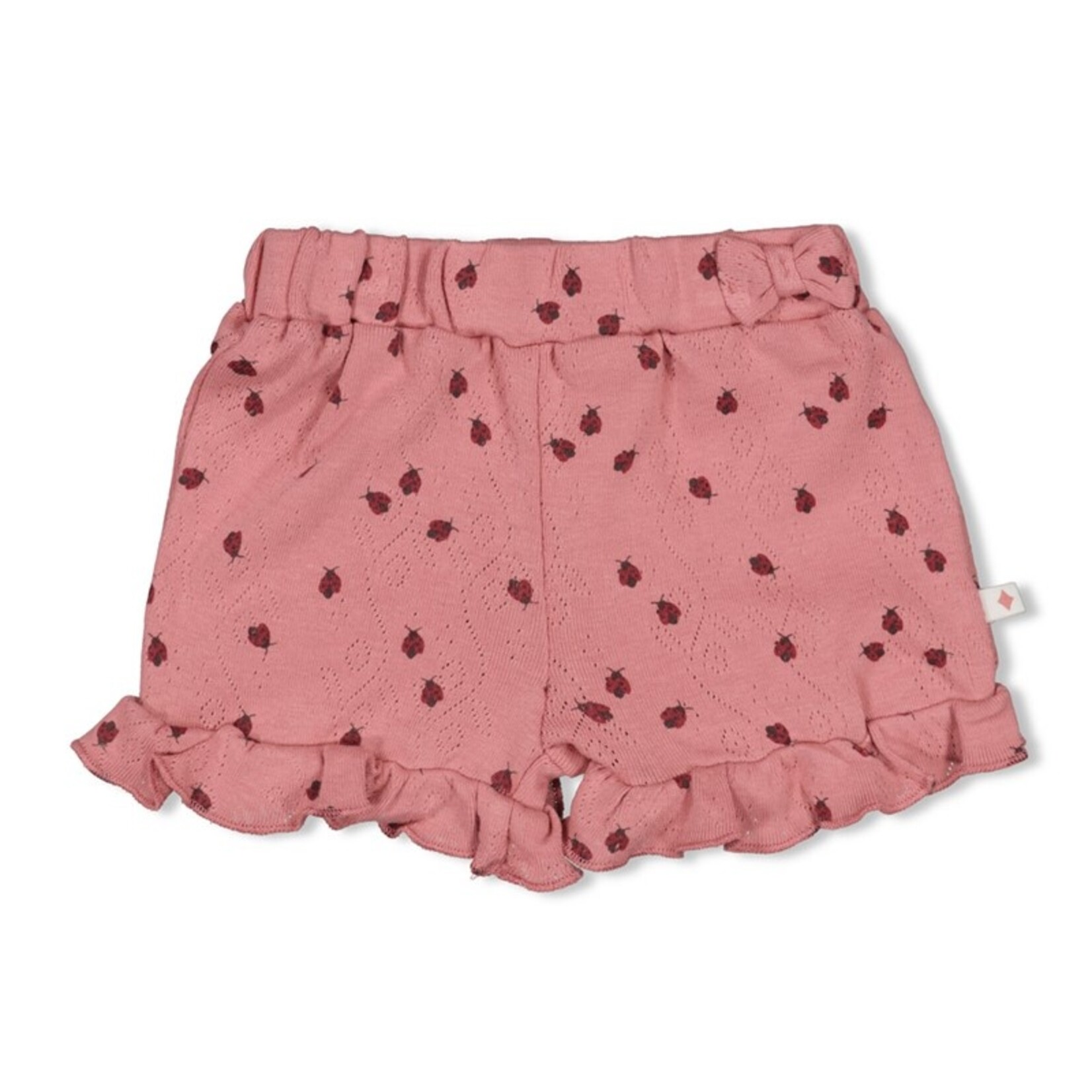 Feetje Short ajour rib | ladybug