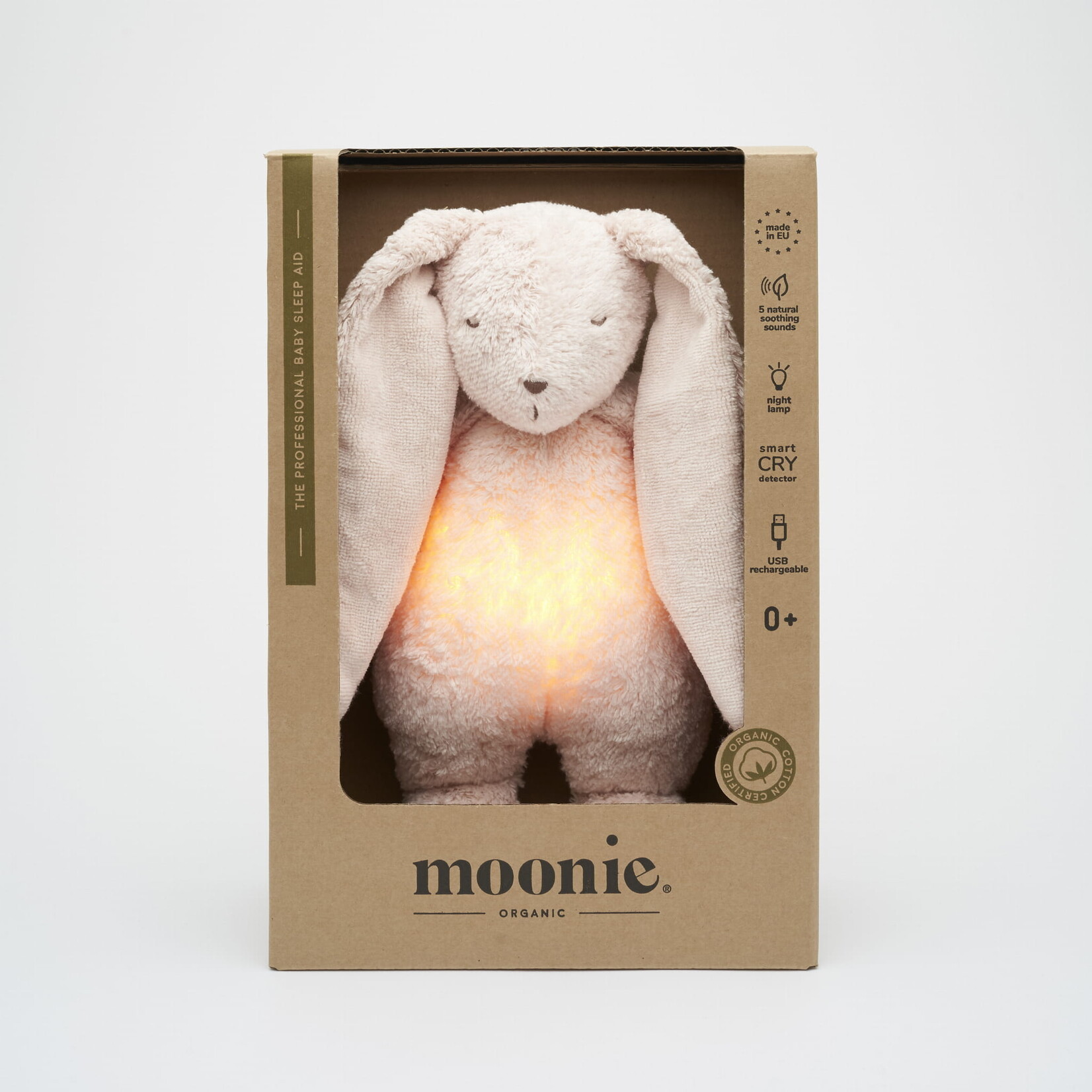 Moonie Moonie 2.0 rose lapin bourdonnant bio