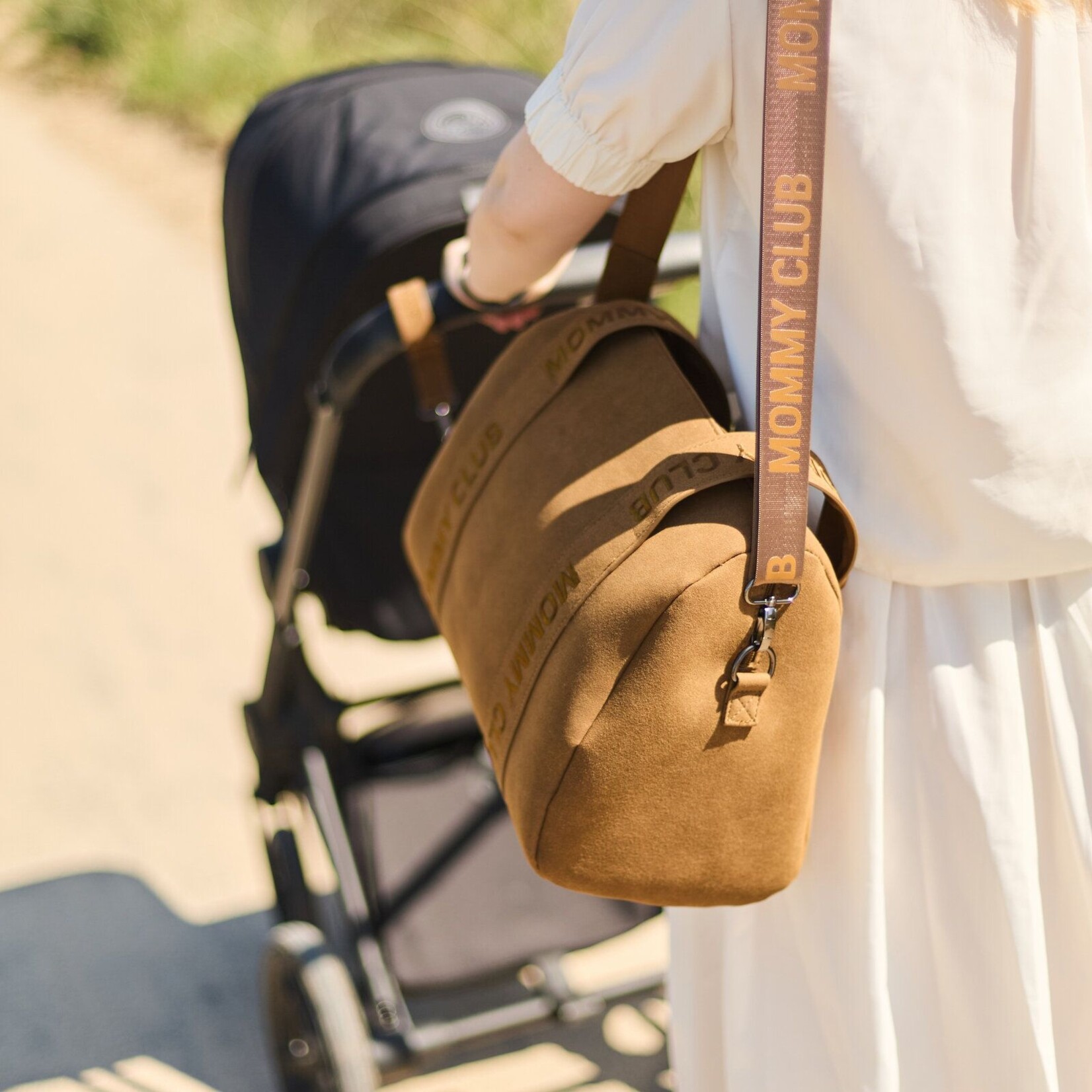 Childhome Mommy club verzorgingstas signature suede prestige hazelnut