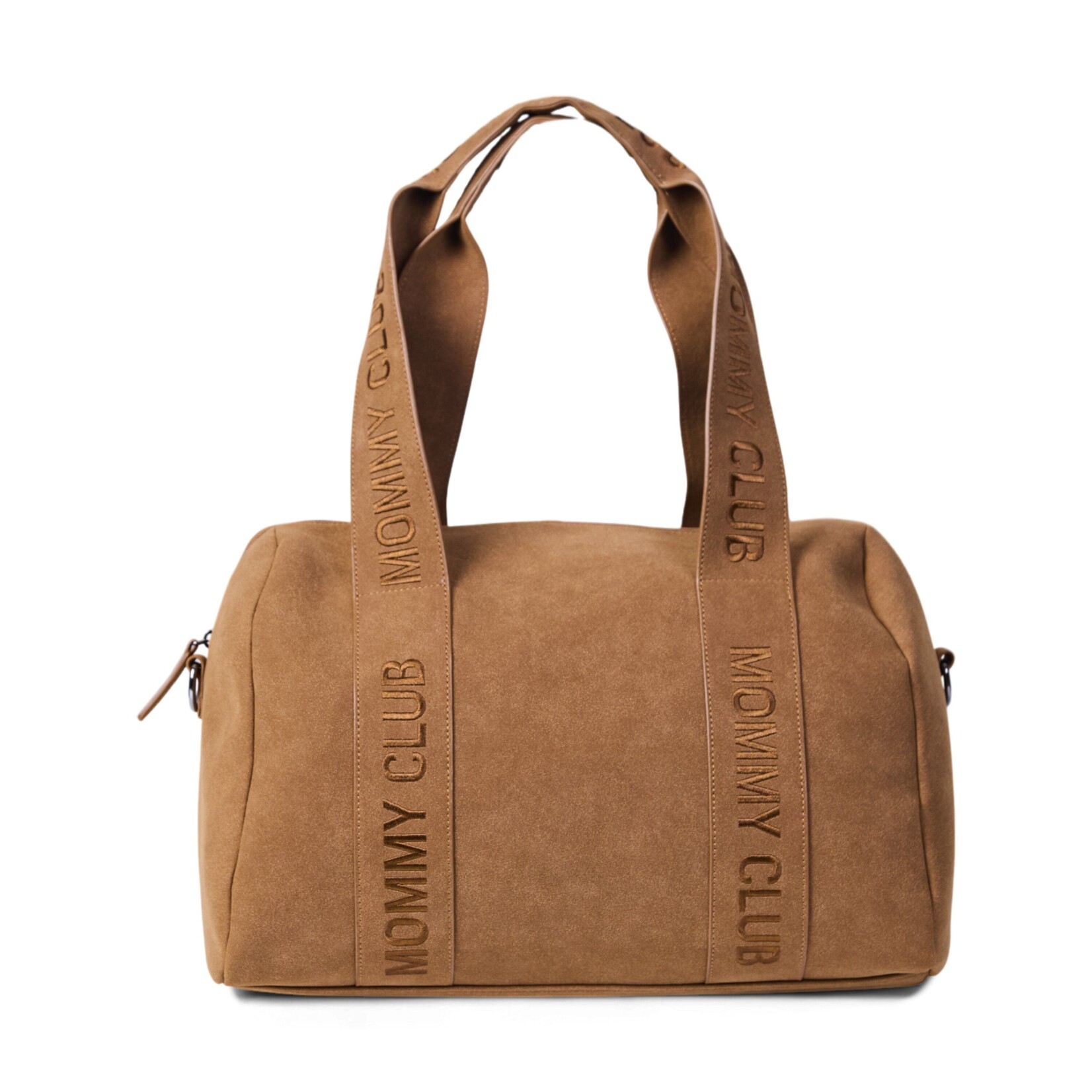 Childhome Mommy club changing bag signature suede prestige hazelnut