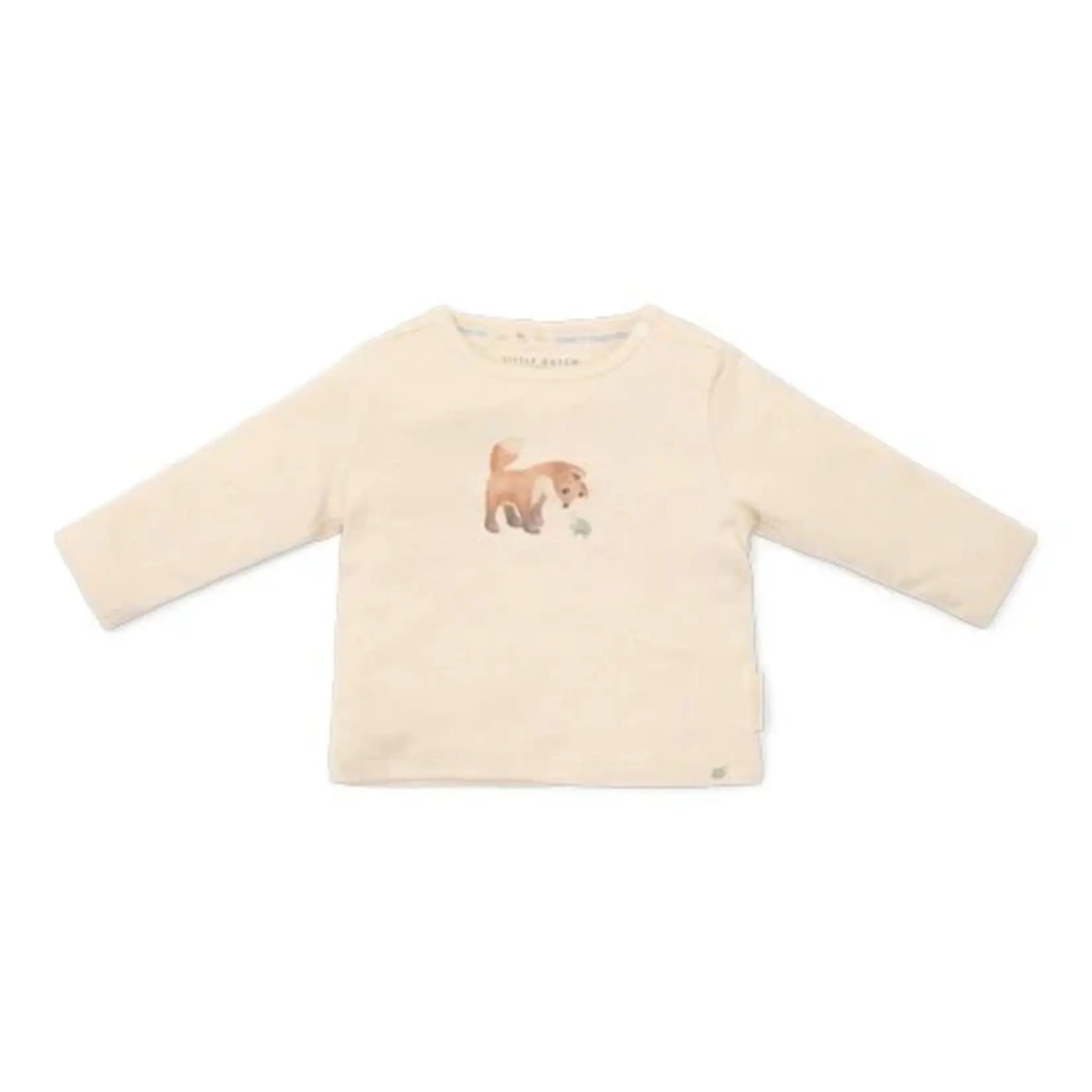 Little Dutch T-shirt à manches longues couleur sable chiné renard