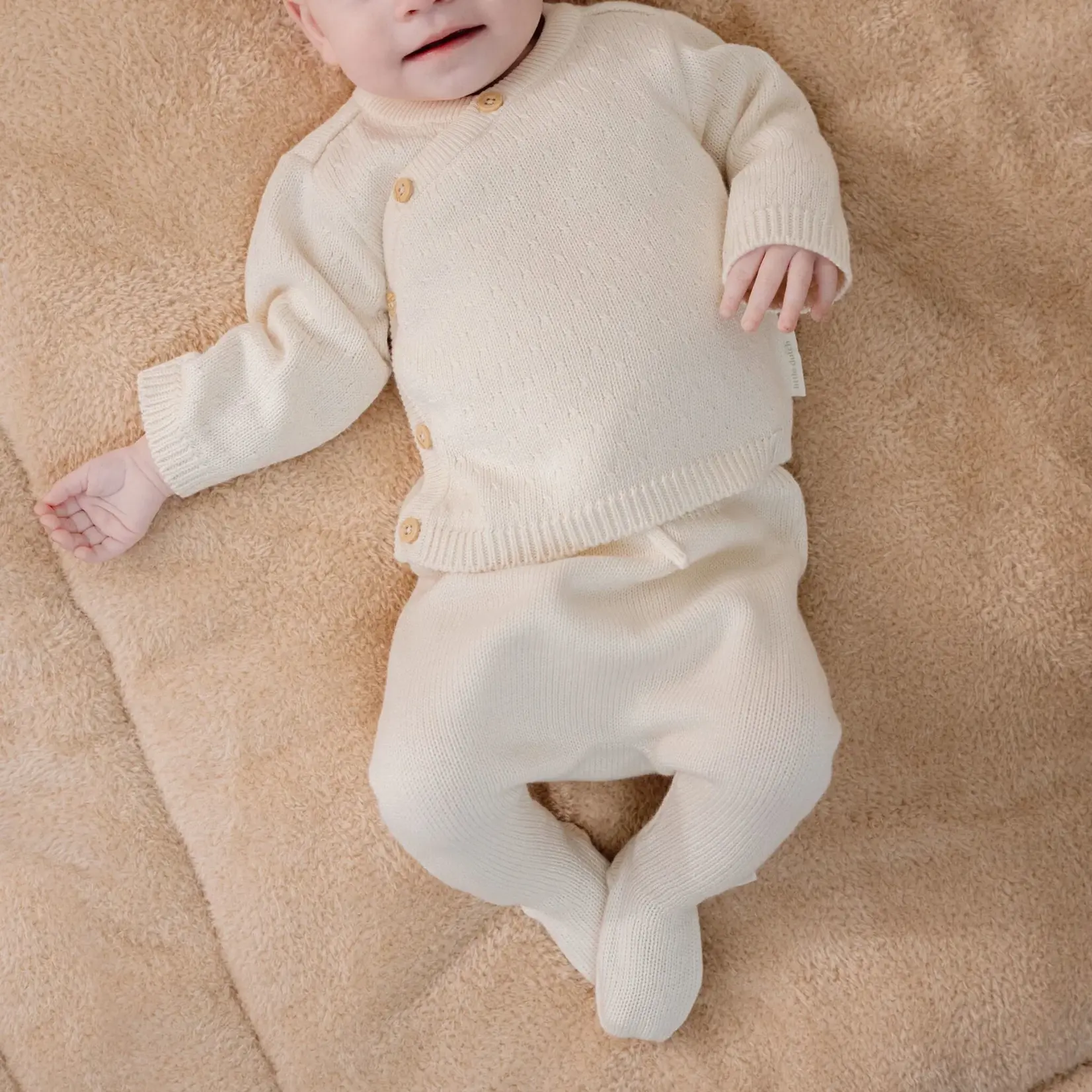 Little Dutch Knitted trousers with feet | off-white