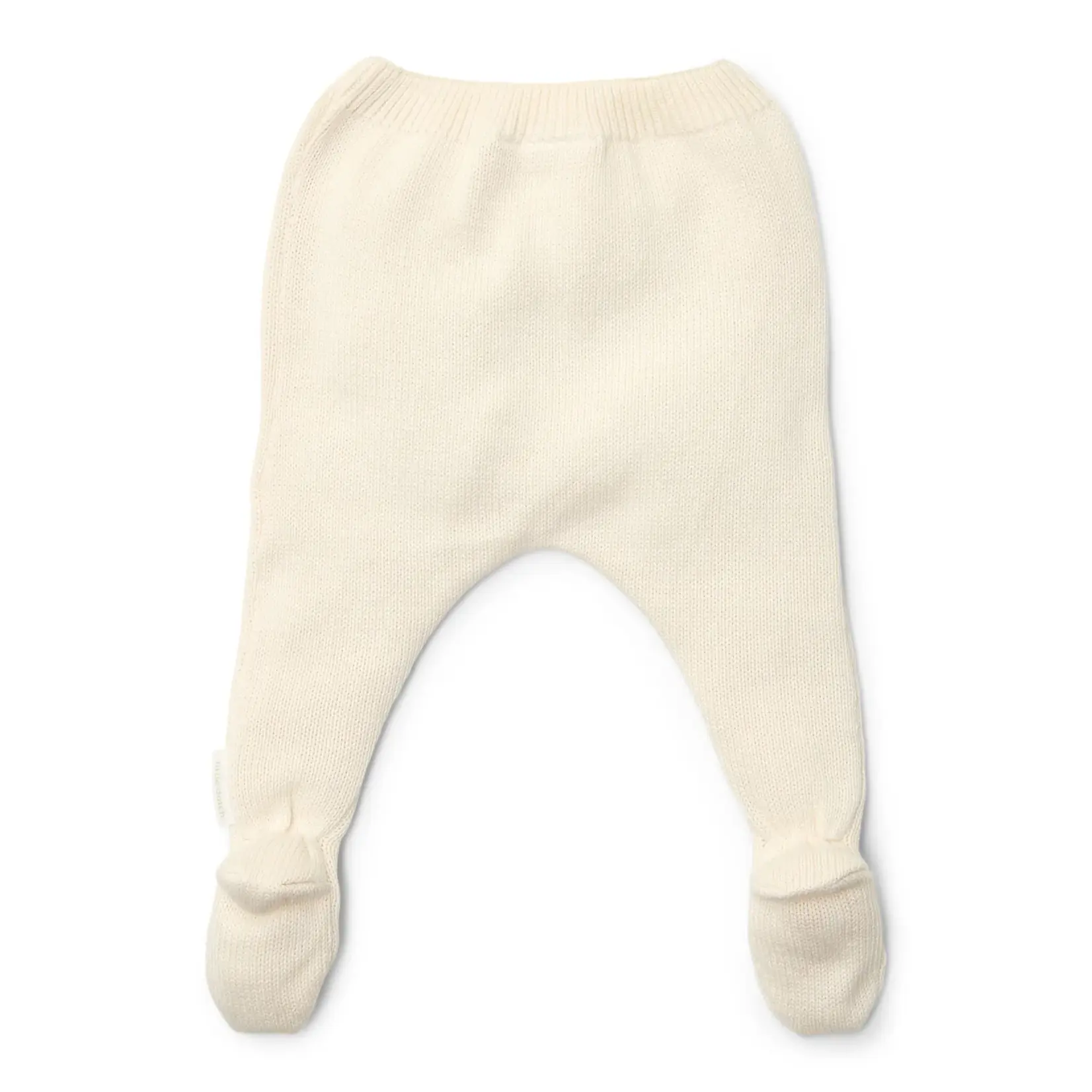 Little Dutch Pantalon tricoté avec pieds | blanc cassé
