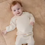 Little Dutch Gilet cache-cœur en maille | blanc cassé