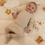 Little Dutch Pantalon tricoté avec pieds | beige chiné