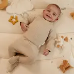 Little Dutch Wrap knitted cardigan | beige melange