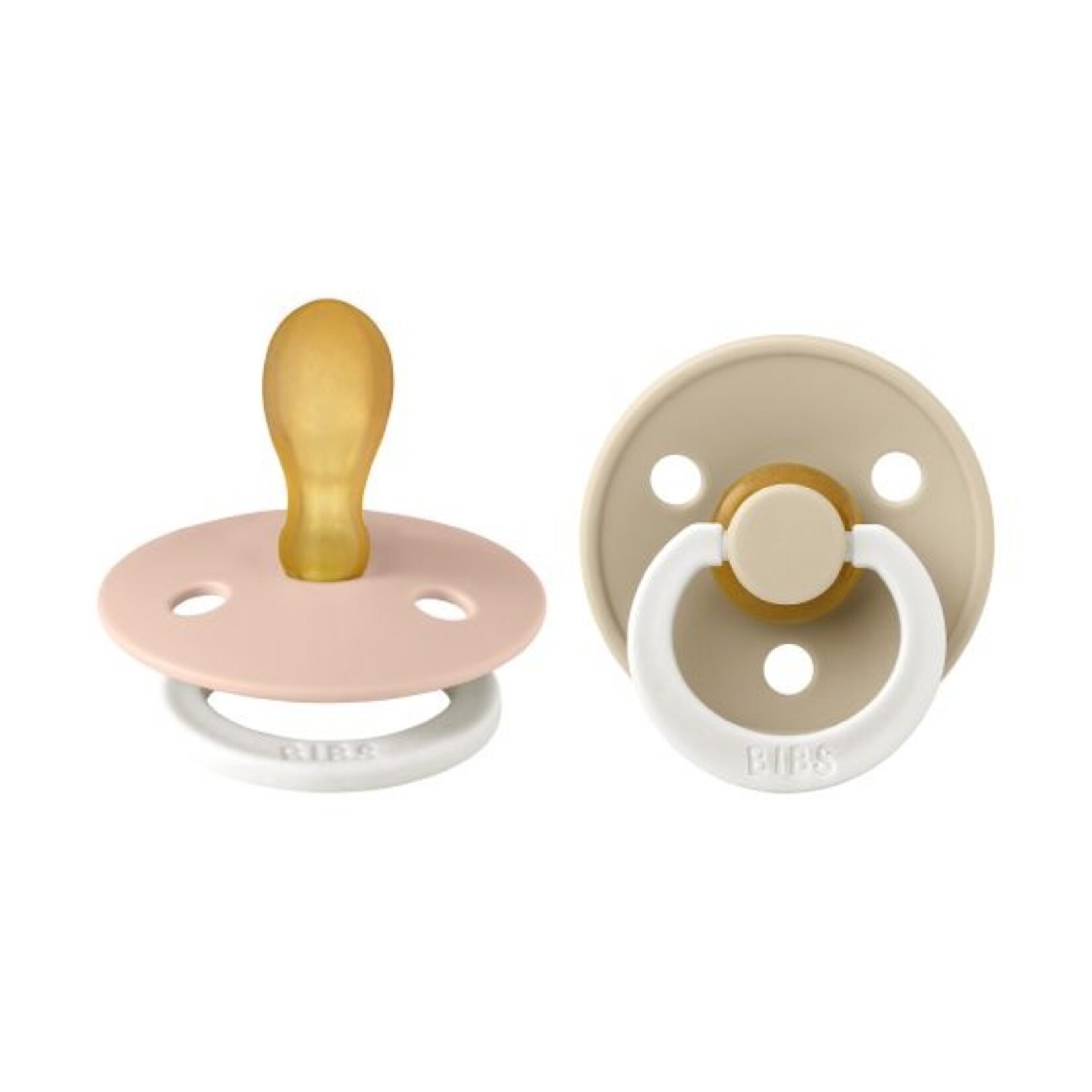 Bibs Sucettes symétriques Bibs duo | rose pâle/vanille