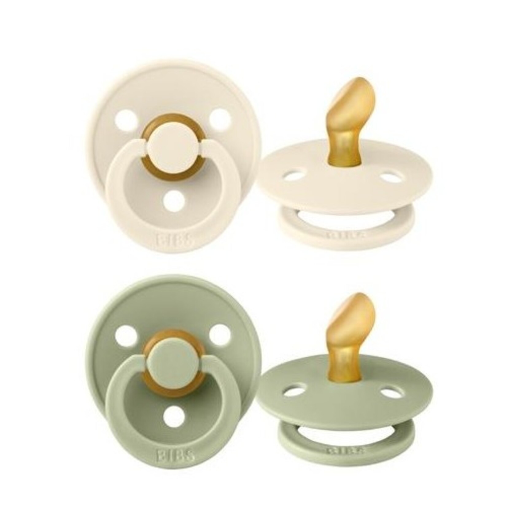 Bibs Bibs duo anatomische fopspenen | ivory/sage