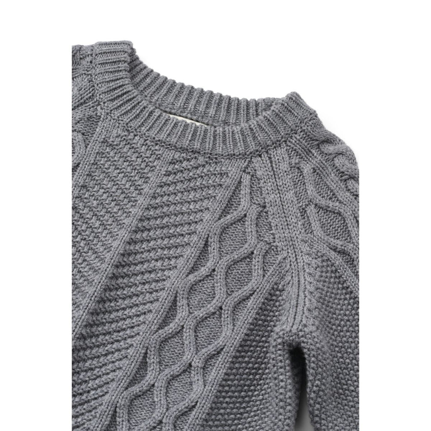 Liewood Ari cotton knit jumper | grey melange