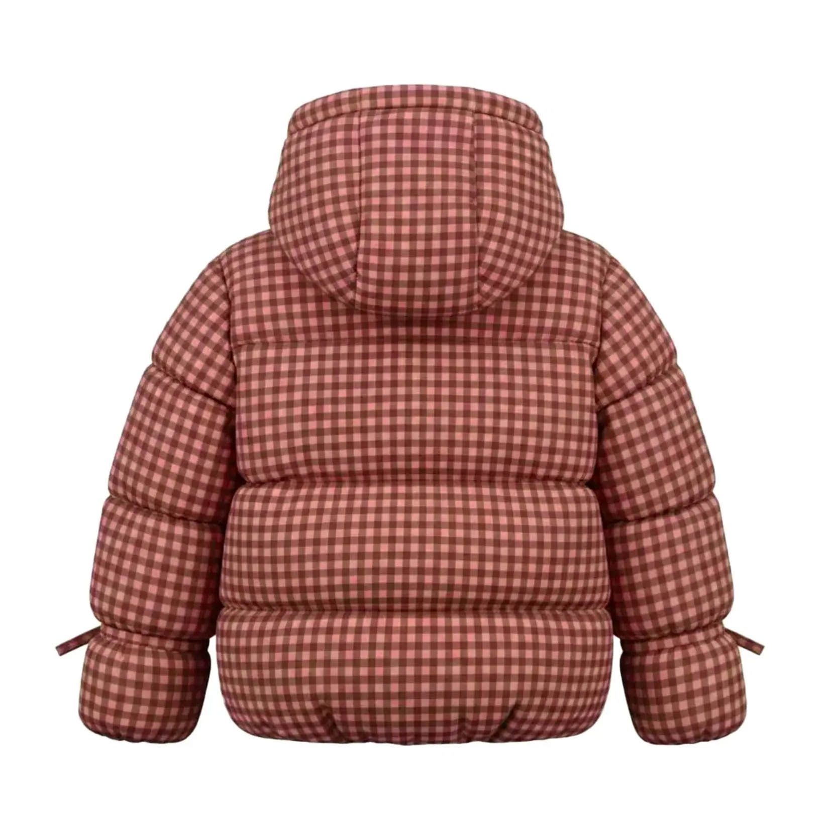 Your Wishes Puffer coat check pattern