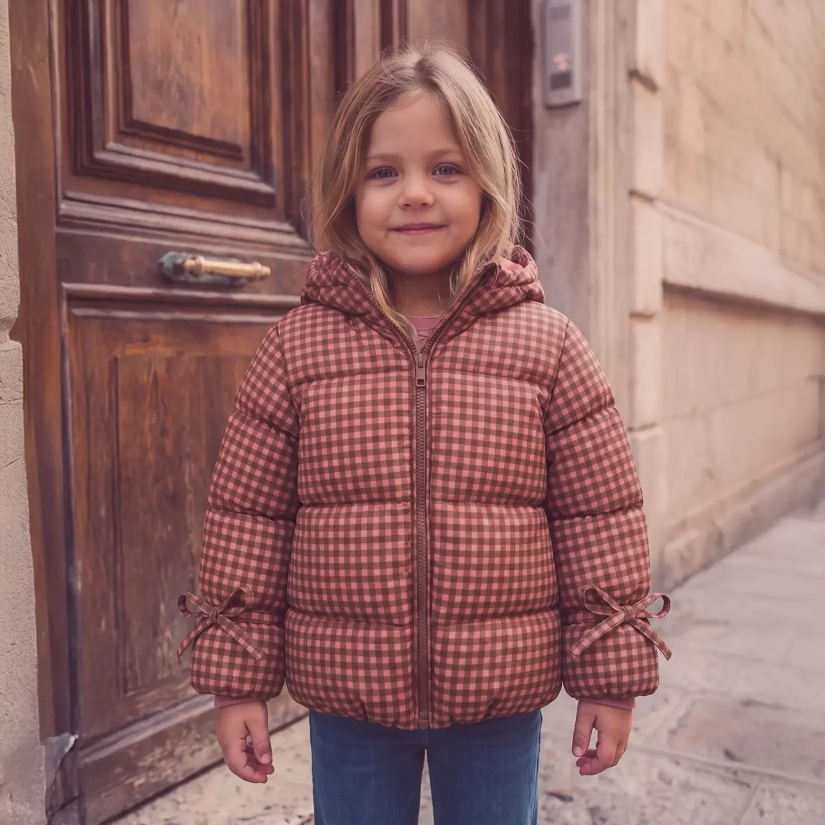 Your Wishes Winterjas check puffer coat