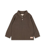 Konges Sløjd Florian longsleeve polo gots | slate black