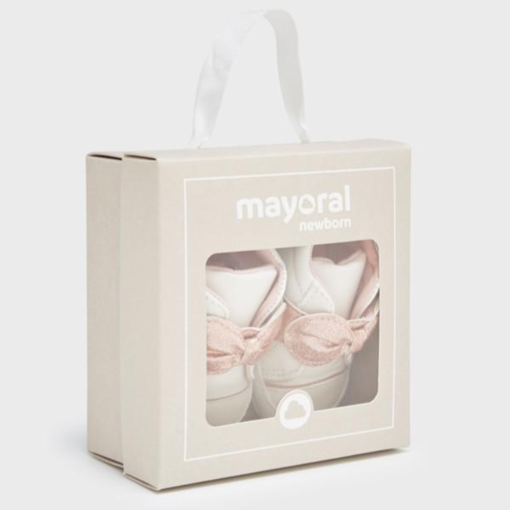 Mayoral Mayoral - Velcro sneakers wit met roze