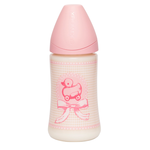 Suavinex Suavinex - ROSE & BLEU Toys - Bottle - Sili. - Flat - 270ml - Pink