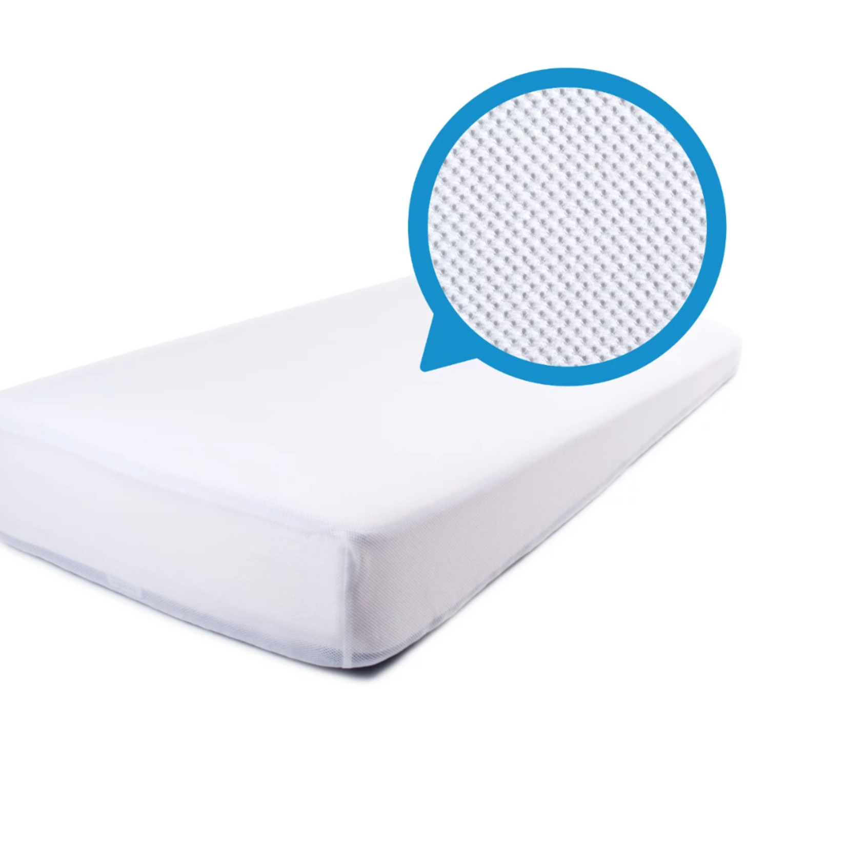 AeroSleep Aerosleep - Sleep Safe Fitted Sheet White Premium 70x140