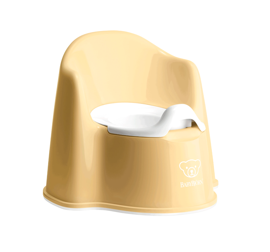Babybjorn Babybjorn Plaspotje Zetel Geel Wit Petit Coeur Babyboutique