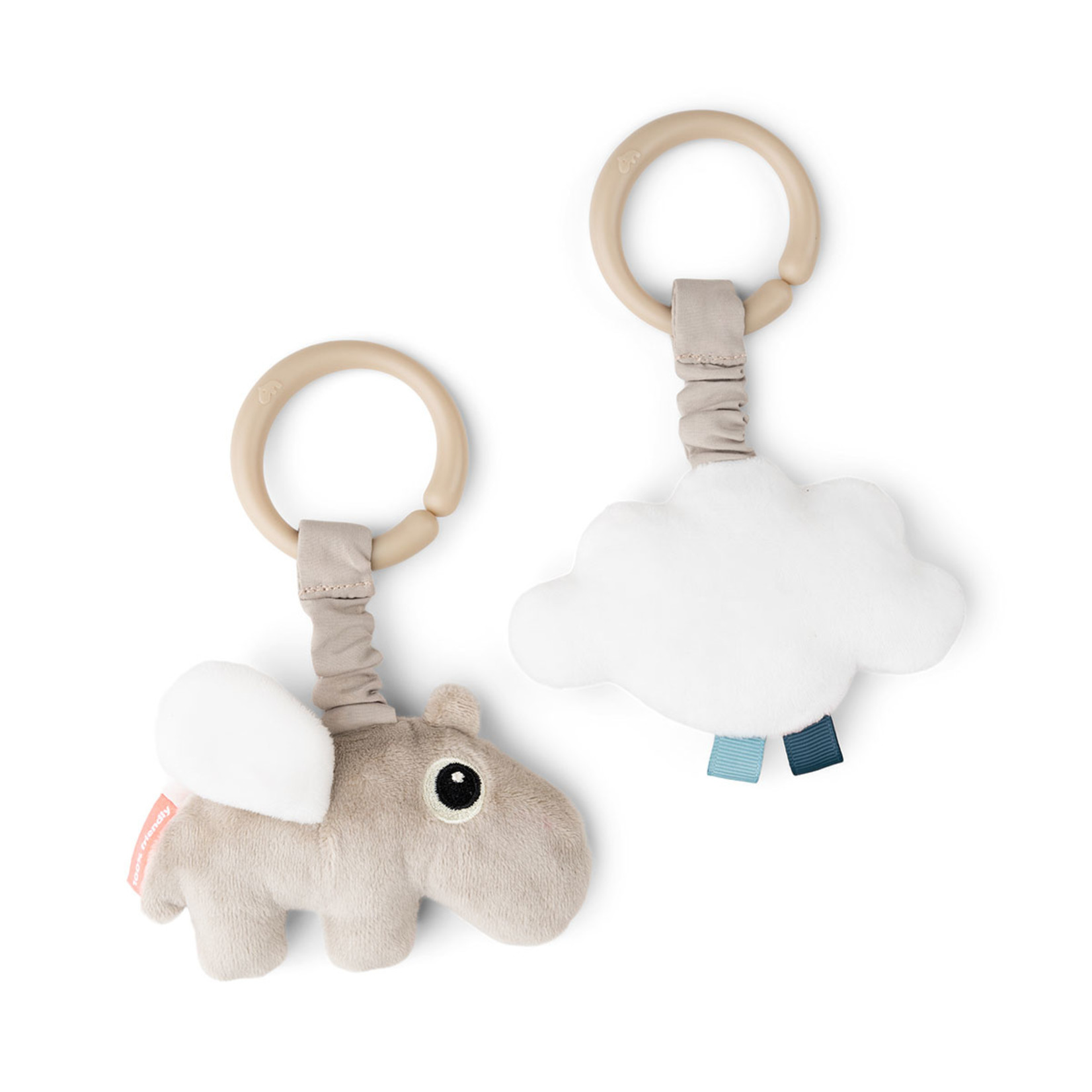 Done by Deer Done by Deer - Hanging activity toy 2 pcs Happy clouds Sand