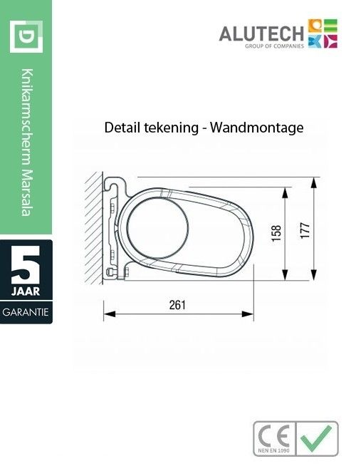 Knikarmscherm Marsala