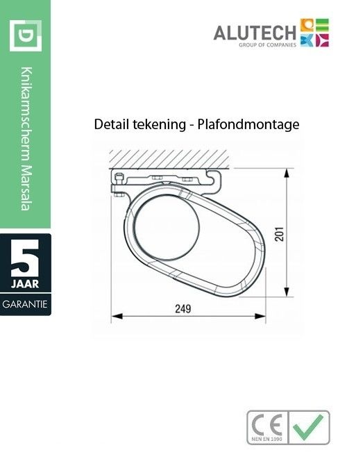 Knikarmscherm Marsala