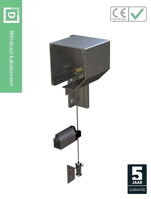 Solar zonwering screen met kabel