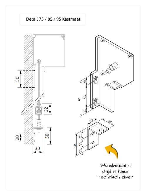 Zonwering screen met kabel