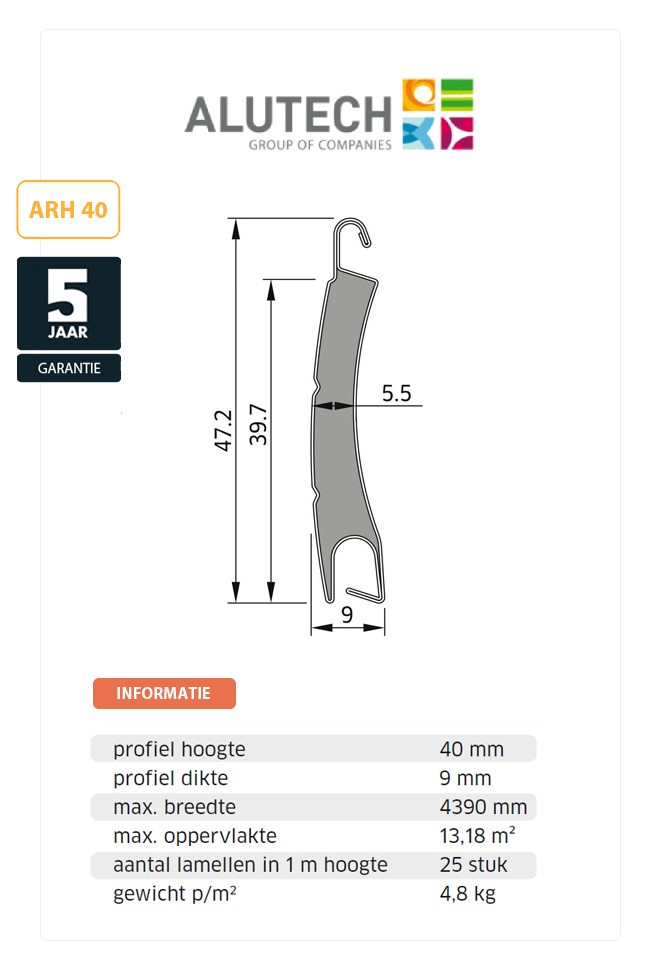 Alutech Premium line Rolluik