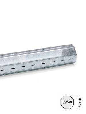 Stalen 8-kant rolluik as - ø 40 Milimeter