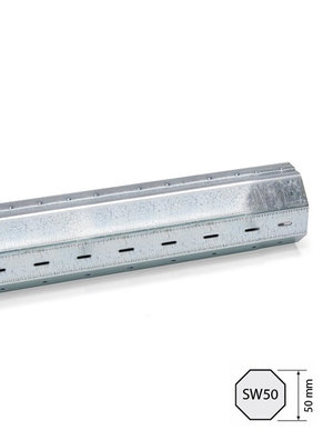 Stalen 8-kant rolluik as - ø 50 Milimeter