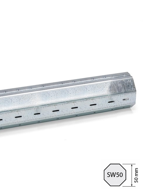 Stalen 8-kant rolluik as - ø 50 Milimeter