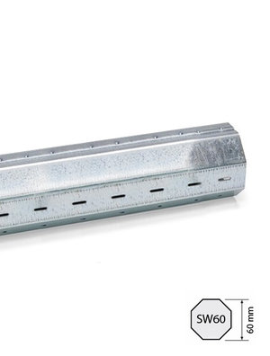 Stalen 8-kant rolluik as - ø 60 Milimeter