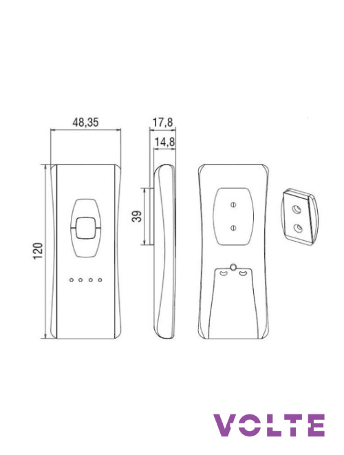 Volte RT Handzender 4-kanaals