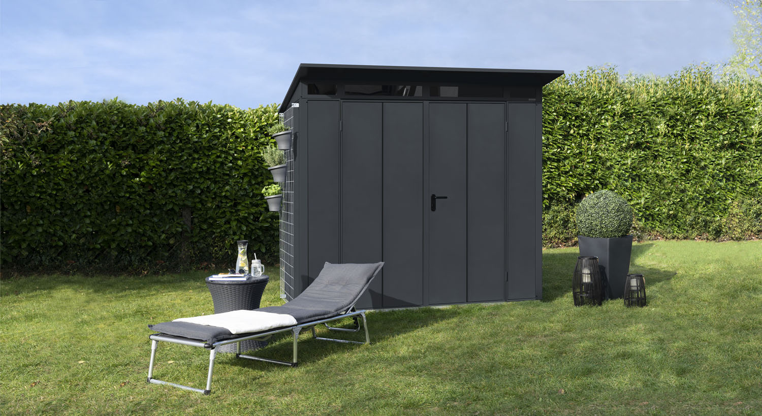 Hörmann Metalen Tuinhuis Modern met lessenaarsdak
