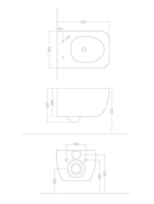 Hangtoilet Solid Surface TMS-506P (inclusief softclose zitting)