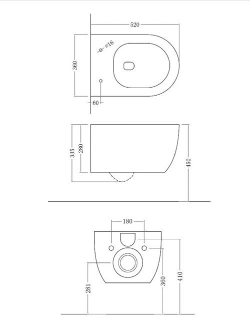 Hangtoilet Solid Surface TMS-507P (inclusief softclose zitting)