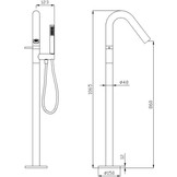 Vrijstaande badkraan Yaan Type II