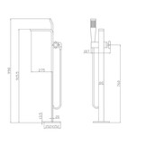 Vrijstaande badkraan Erfurt Zwart