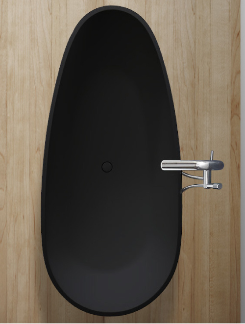 Vrijstaand Solid Surface bad BS-505 Zwart