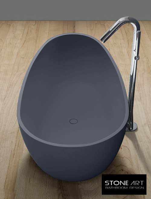 Vrijstaand Solid Surface bad BS-505 Grijs