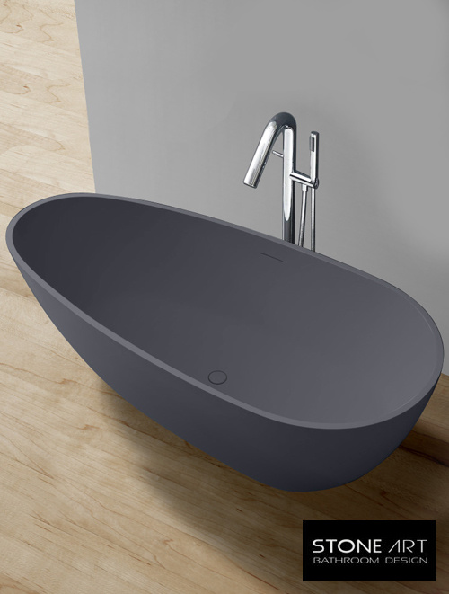 Vrijstaand Solid Surface bad BS-505 Grijs