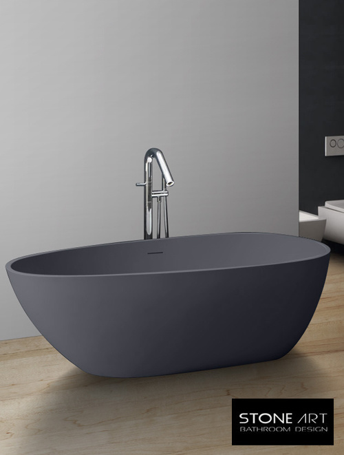 Vrijstaand Solid Surface bad BS-505 Grijs