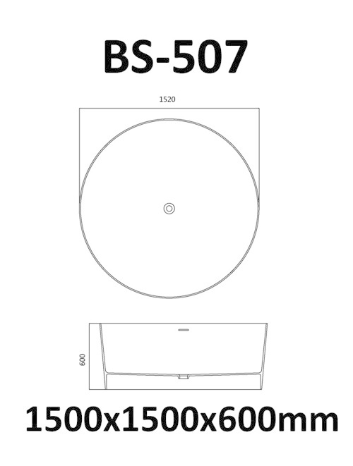 Vrijstaand Solid Surface bad BS-507