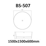 Vrijstaand Solid Surface bad BS-507 Zwart