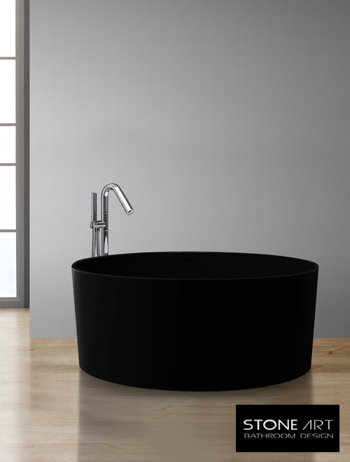 Vrijstaand Solid Surface bad BS-507 Zwart