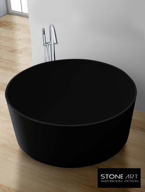 Vrijstaand Solid Surface bad BS-507 Zwart